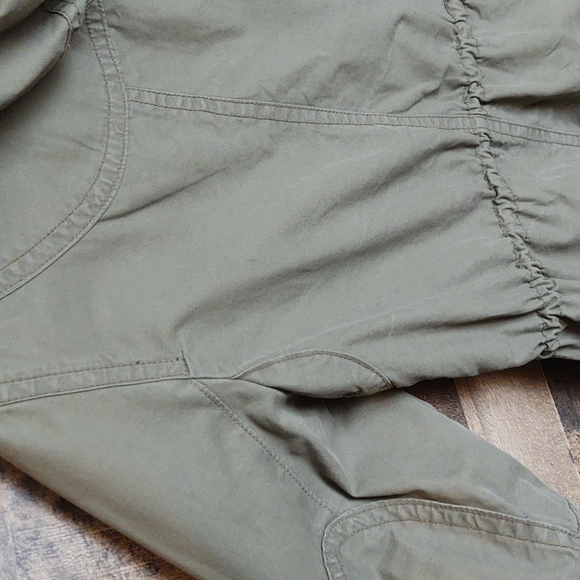 Gap Utility Hooded Olive Green Faux Fur lined  Parka Jacket Sz Small Wom - Picture 12 of 17
